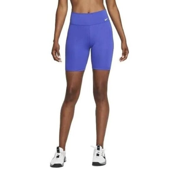 Nike One Women's Mid-Rise 7" Lapis Bike Training Shorts (DD0243-430) Purple XS - Picture 7 of 7